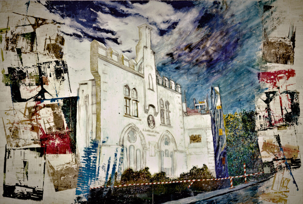 Zuntz,Vom Abriß eines Kulturdenkmals; Combine Painting; 270 x 4